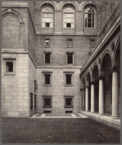 Boston, Massachusetts. Public library. South-east end of courtyard