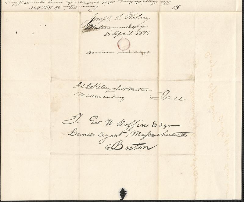 Joseph L. Kelsey to George Coffin, 13 April 1835 - Digital Commonwealth
