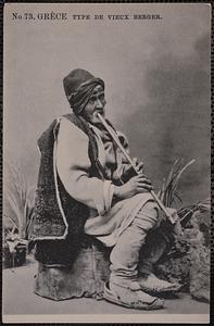 Grèce. Type de vieux berger