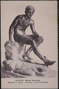 Napoli - Museo Nazionale. Hermes in riposo - Ercolano, villa suburbana
