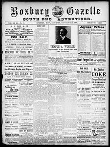 Roxbury Gazette and South End Advertiser, September 22, 1900