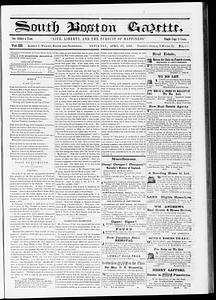 South Boston Gazette, April 28, 1849