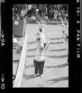 Oldsters' "Shape Up Boston" exercise class, Framingham