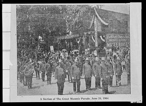 A section of The Great Masonic Parade, June 24, 1904