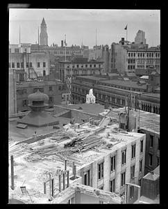 A building being demolished