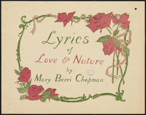 Lyrics of love & nature by Mary Berri Chapman