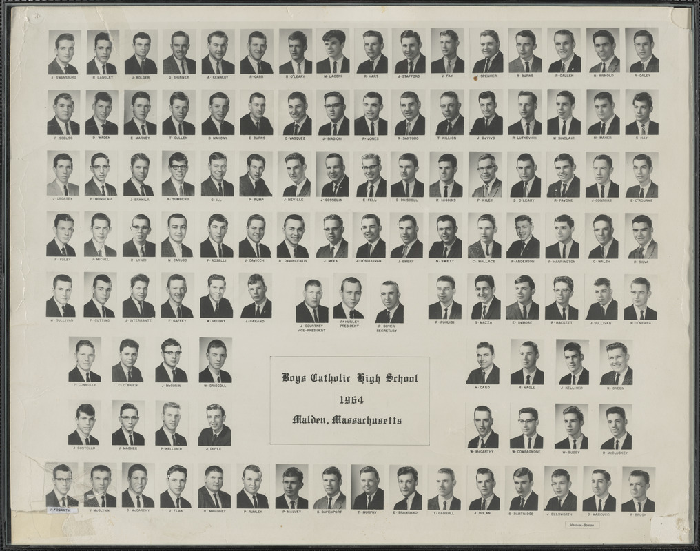 Boys Catholic High School, 1964, Malden, Massachusetts