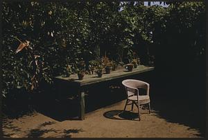 Garden table, probably Los Angeles