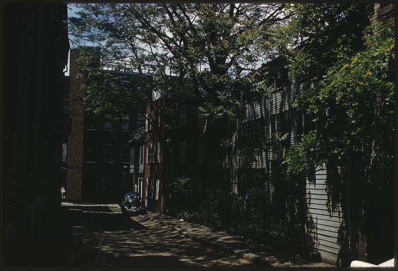 View of buildings in shade, Boston