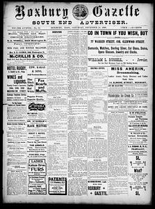 Roxbury Gazette and South End Advertiser, December 24, 1898