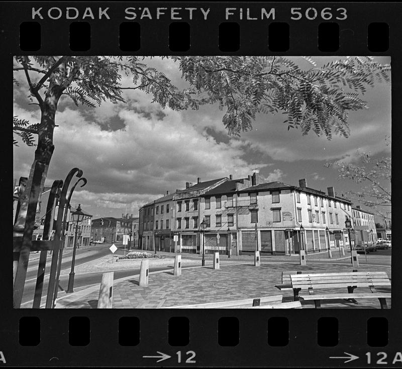 Music center bldg, Market Square 'after' pics, State St. and Market Square with red filter, Jack Bradshaw