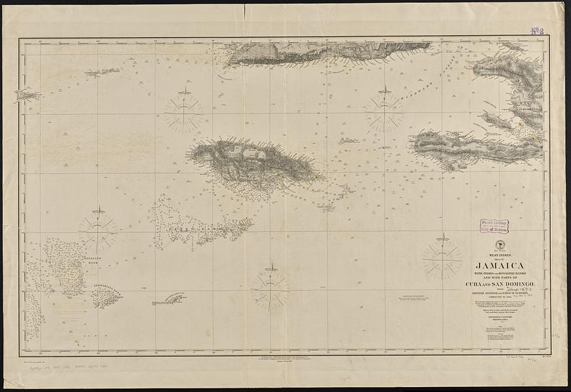 West Indies, sheet no. Jamaica with Pedro and Rosalind Banks and with parts of Cuba and San Domingo