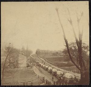 First wagon train entering Petersburg