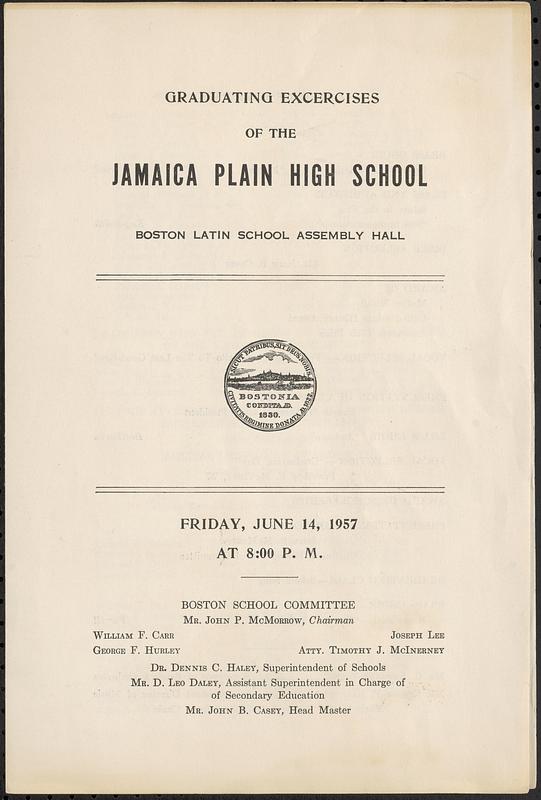 Graduating exercises of the Jamaica Plain High School