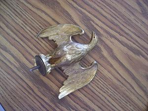 Gilt bronze eagle-form pole finial