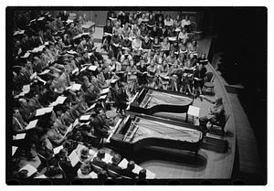 Recording "La Mer" for Victor R.C.A., Dr. K & Boston Symphony Orchestra, also recording mch.