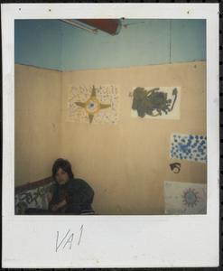 Val Postell sitting in the corner