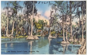 Lake scene, Lover's Lane, Augusta, Georgia