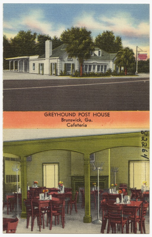 Greyhound Post House, Brunswick, Ga. Cafeteria