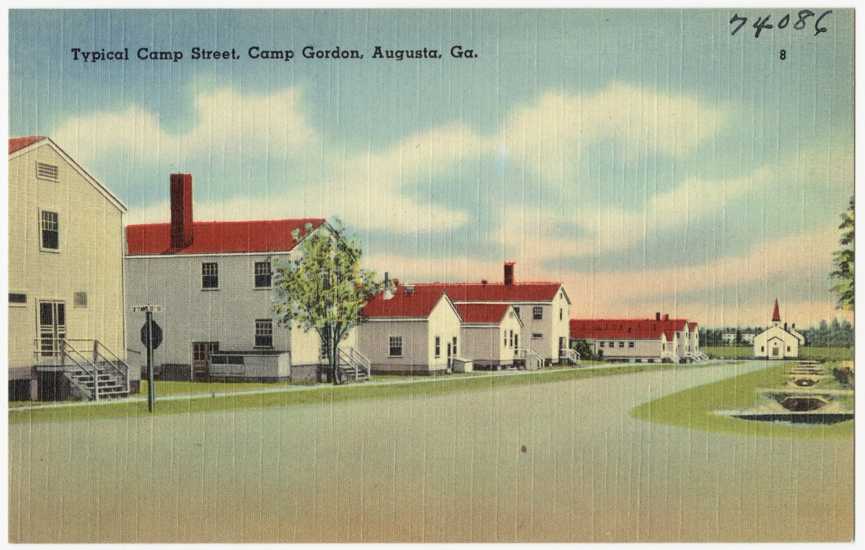 Typical camp street, Camp Gordon, Augusta, Ga.