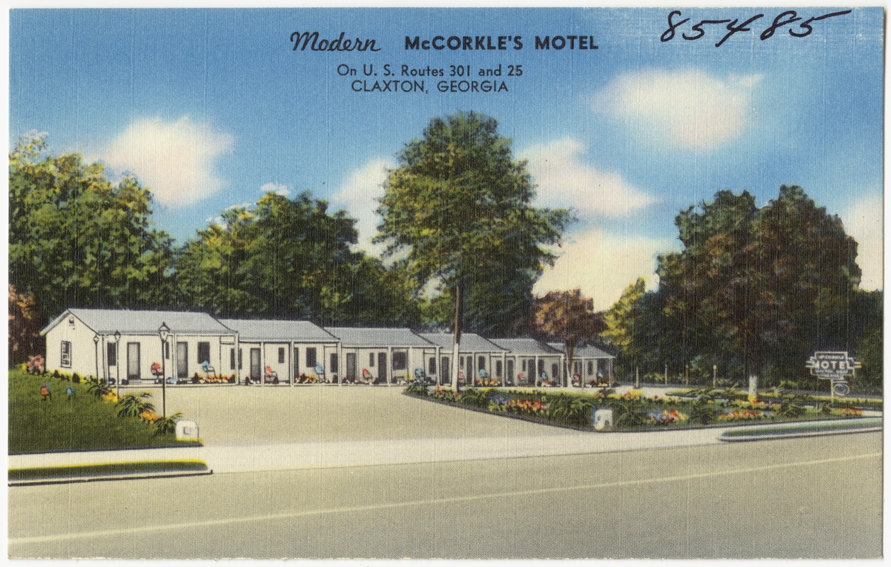 Modern McCorkle's Motel, on U. S. Route 301 and 25, Claxton, Georgia