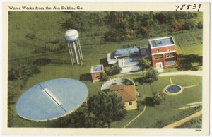 Water works from the air, Dublin, Ga.