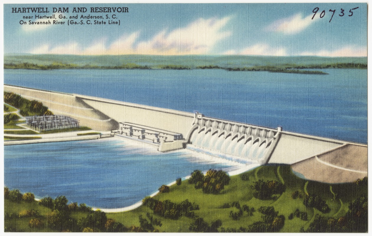 Hartwell Dam and Reservoir near Hartwell, Ga. and Anderson, S. C., on