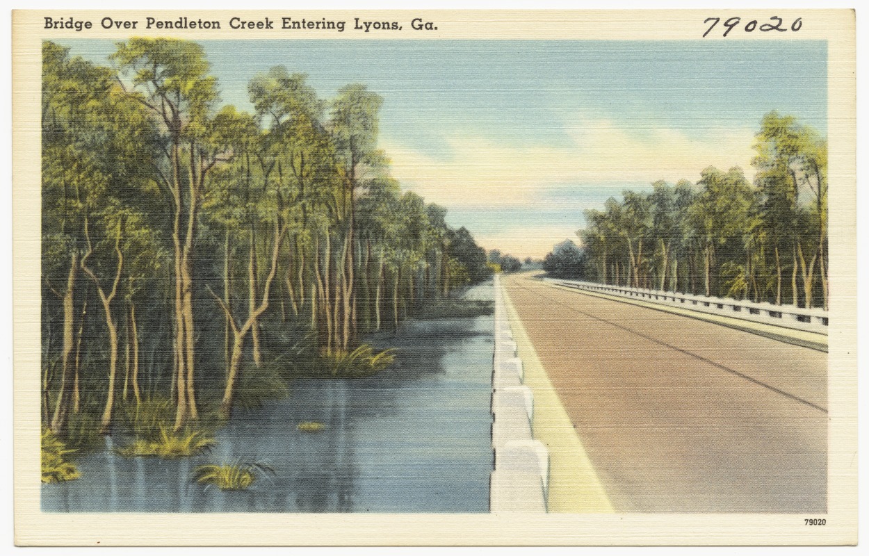 Bridge over Pendleton Creek entering Lyons, Ga.