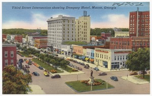 Third Street intersection, showing Dempsey Hotel, Macon, Ga.