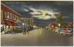Main Street at night, Moultrie, Ga.