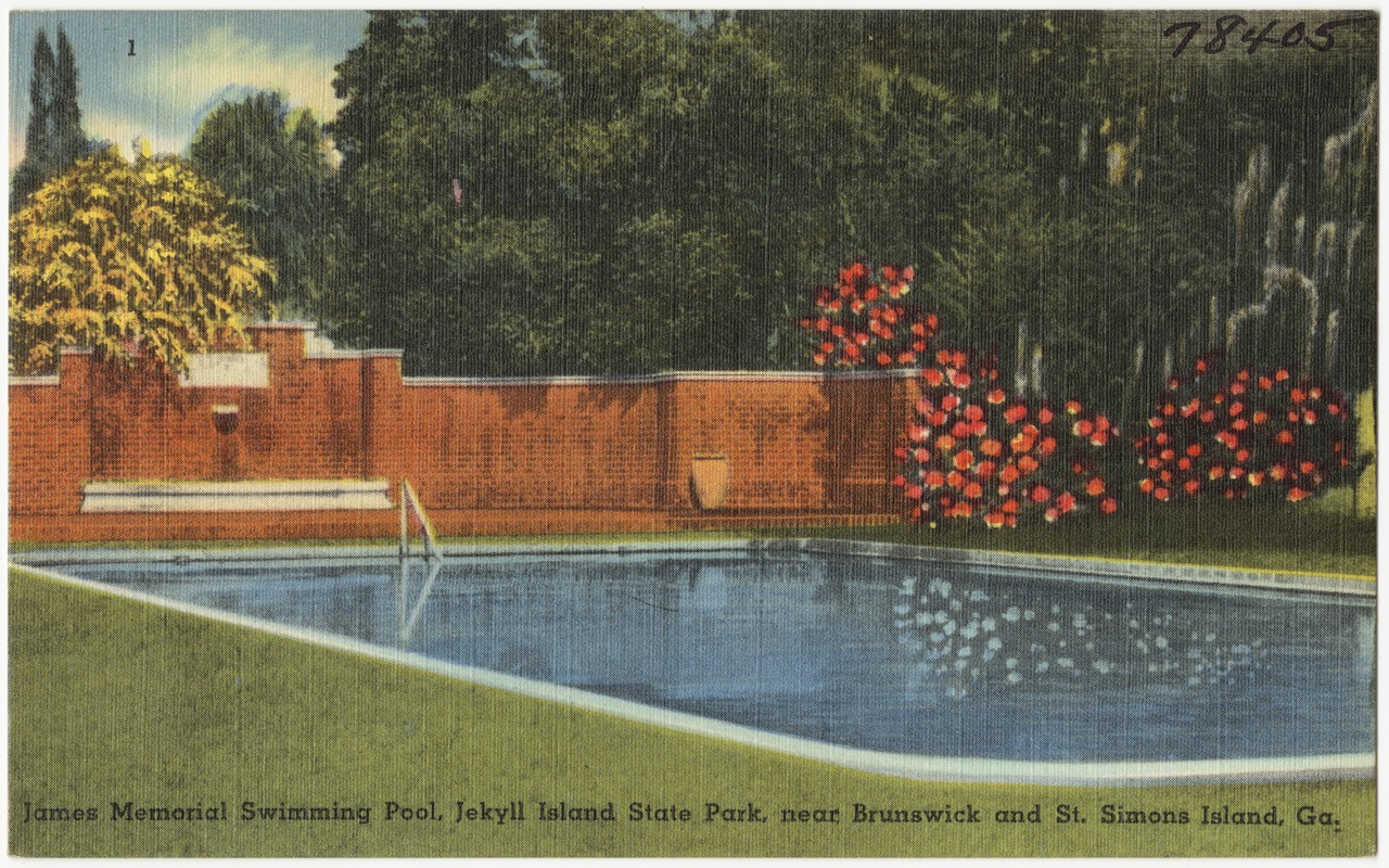 James Memorial Swimming Pool, Jekyll Island State Park, near Brunswick and St. Simons Island, Ga.