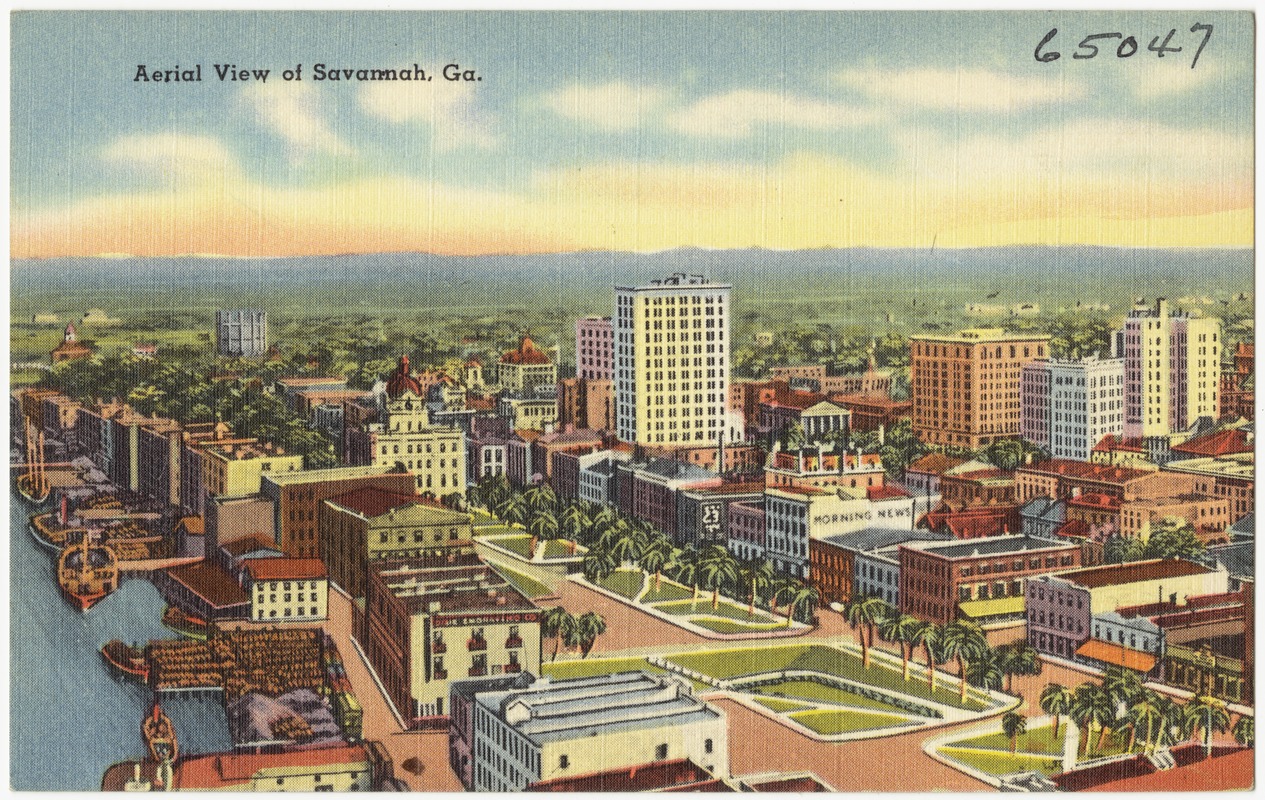 Aerial view of Savannah, Ga.