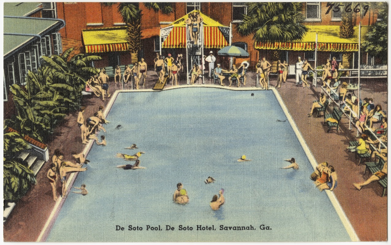 De Soto Pool, De Soto Hotel, Savannah, Ga.