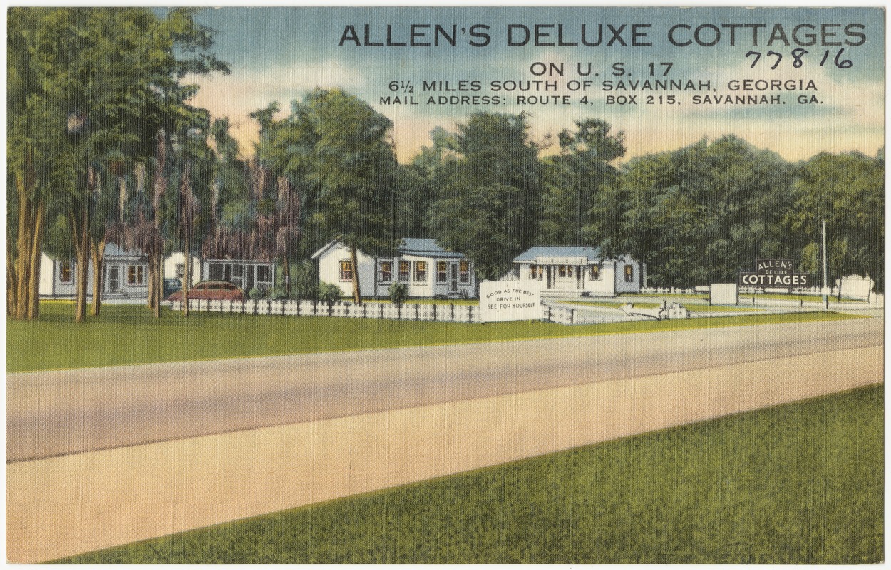 Allen's Deluxe Cottages on U. S. 17, 6 1/2 miles south of Savannah, Georgia