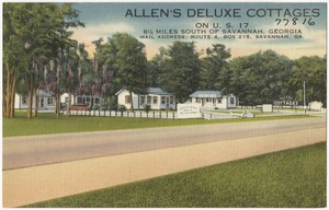 Allen's Deluxe Cottages on U. S. 17, 6 1/2 miles south of Savannah, Georgia