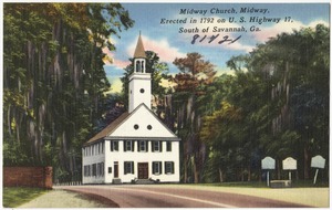 Midway Church, Midway, erected in 1792 on U. S. Highway 17, South of Savannah, Ga.