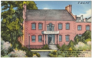 The Georgian Tea Room (1929), in "The Old Pink House" (1771), 23 Abercorn Street, Savannah, Georgia