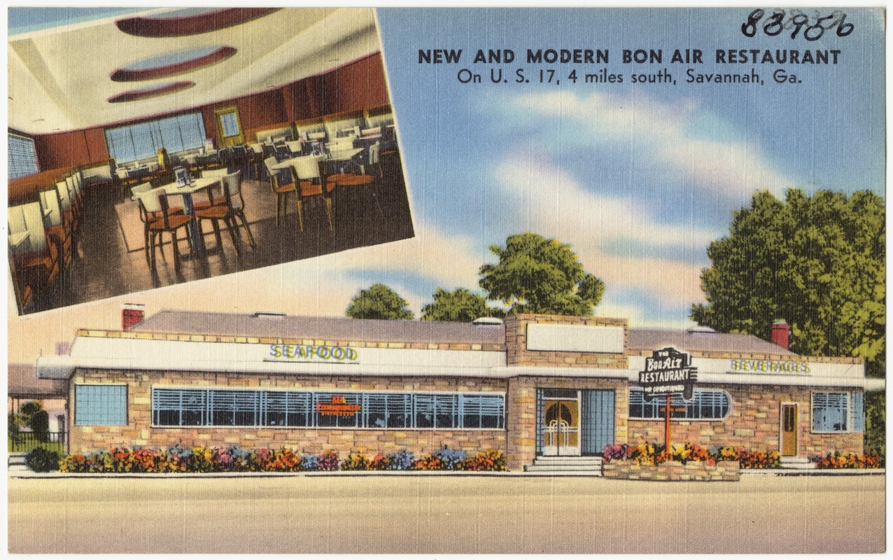New and modern Bon Air Restaurant, on U. S. 17, 4 miles south, Savannah, Ga.