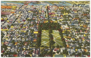 Aerial view, Savannah, showing park extension, Savannah, Ga.