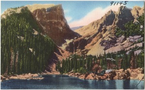 Dream Lake (alt. 9,950 ft.) and Hallet Peak, Rocky Mountain National Park, Colorado