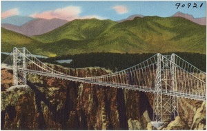 Suspension bridge over the Royal Gorge, Canon City, Colorado.
