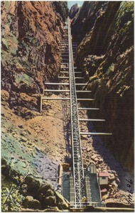 Scenic incline from the bottom of the Royal Gorge, Colo.