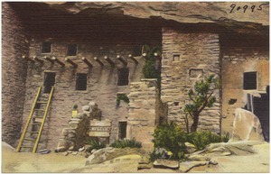 Spruce tree house and south section of the ruins, Manitou Cliff Dwellings, Manitou Springs, Colorado.