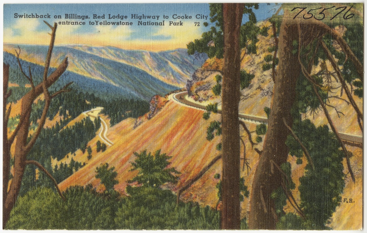 Switchbacks on Billings, Red Lodge Highway to Cooke City, entrance to Yellowstone National Park