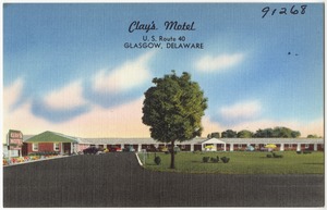 Clay's Motel, U. S. Route 40, Glasgow, Delaware