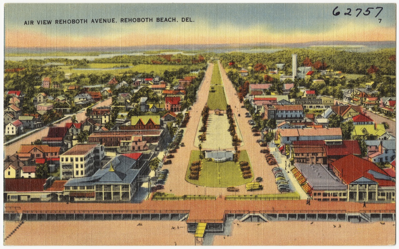 Air view Rehoboth Avenue, Rehoboth Beach, Del.