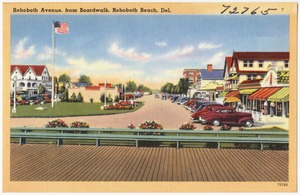 Rehoboth Avenue, from boardwalk, Rehoboth Beach, Del.