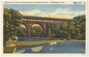 Where B & O R. R. crosses historic Brandywine River, at Wilmington, Del.
