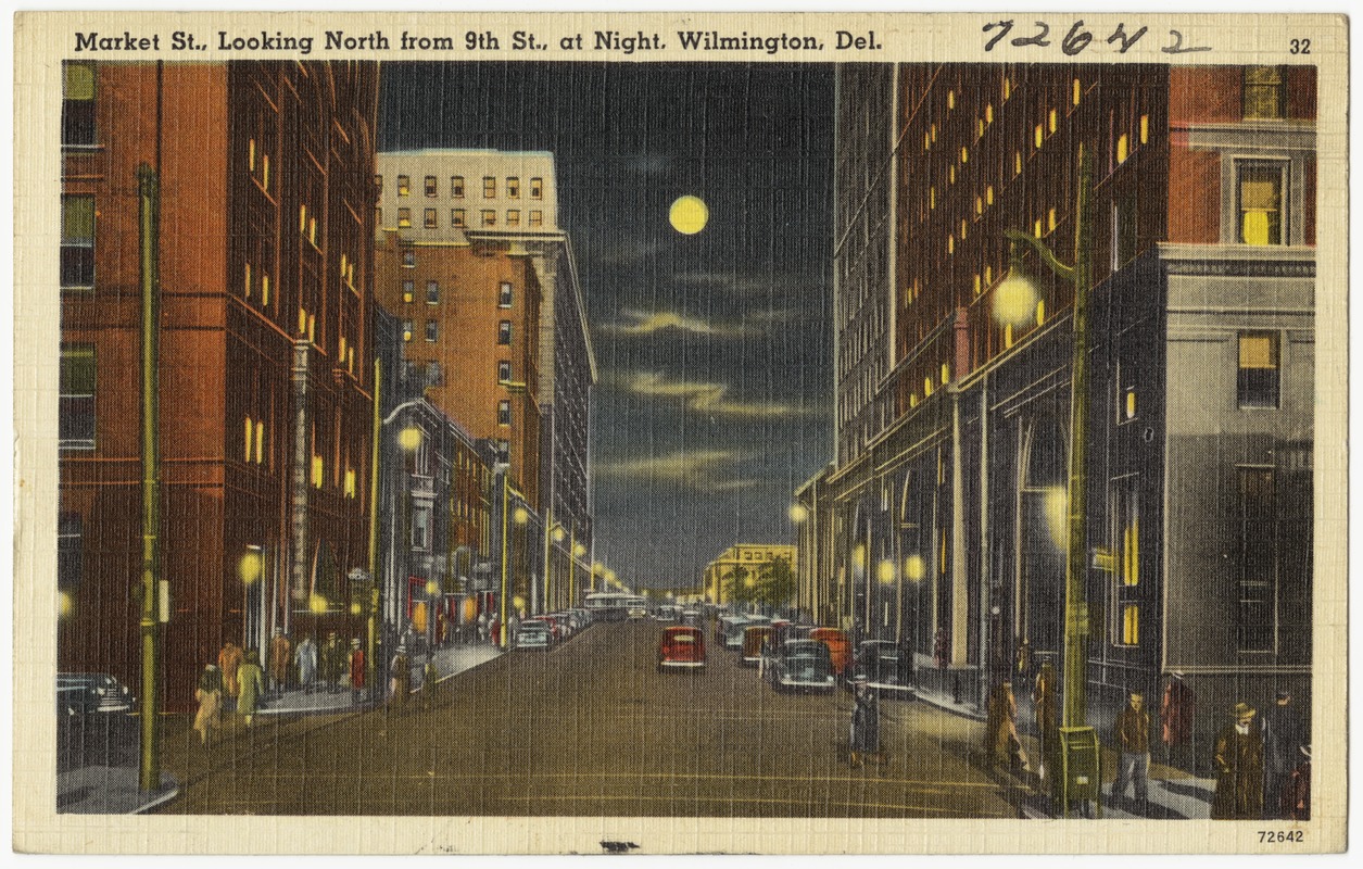 Market St., looking north from 9th St., Wilmington, Del.