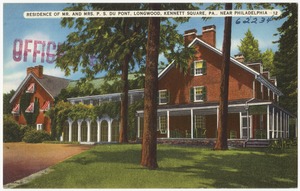 Residence of Mr. and Mrs. P. S. Du Pont, Longwood, Kennett Square, Pa., near Philadelphia